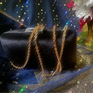 NWT KAYU HANDMADE BLK GOLD VELVET CHAIN Clutch GORG ULTRA LUC RARE BARNEYS